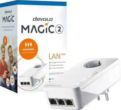 DEVOLO Magic 2 LAN triple Ergänzung (2400Mbit, 3x GbitLAN, Heimnetz) LAN-Router