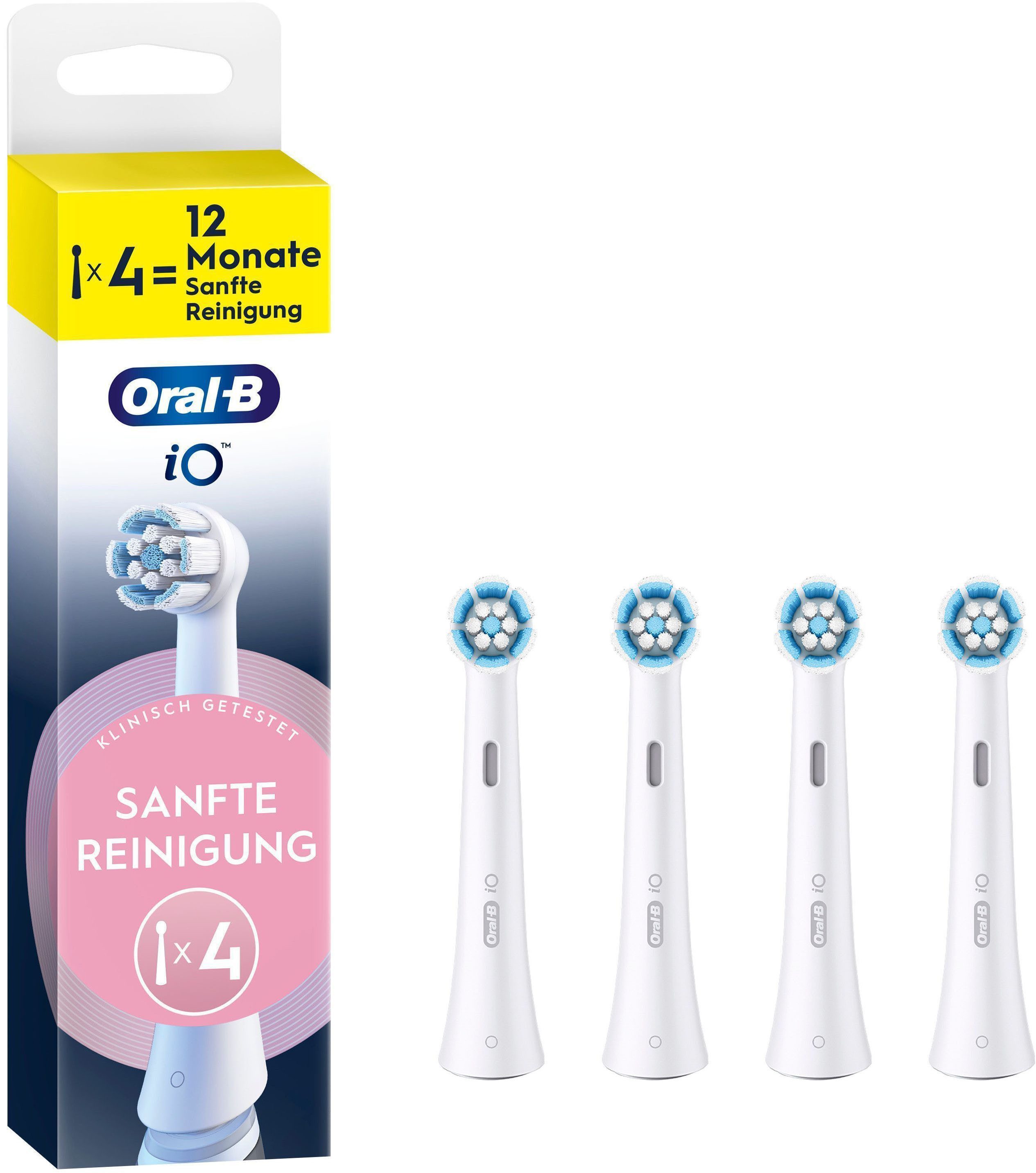 Oral-B Aufsteckbürsten iO Sanfte Reinigung, fortschrittliche Plaque-Entfernung, für empfindliches Zahnfleisch