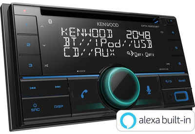 Kenwood CD USB Autoradio grün für Suzuki Wagon R+DIN Blende charcoal+ISO Adapter