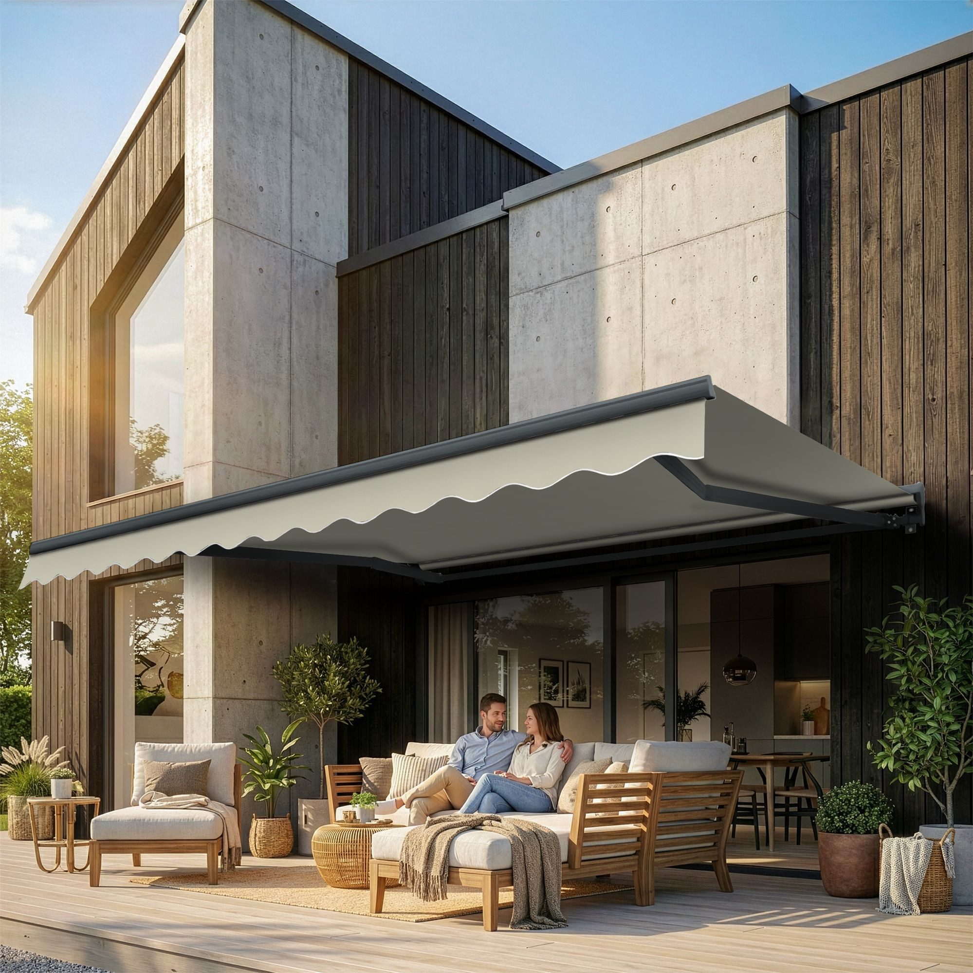 Eclipse Halbkassettenmarkise Kassettenmarkise Eclipse Standard elektrisch 2,5x2m