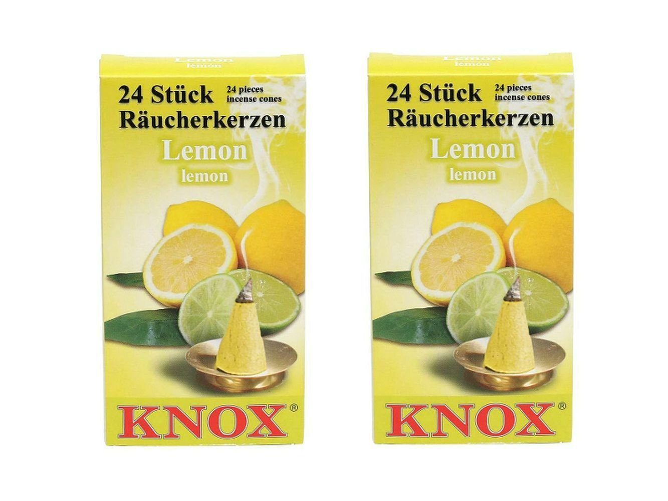 KNOX Räuchermännchen 2 Päckchen Räucherkerzen- - 24er Lemon Packung