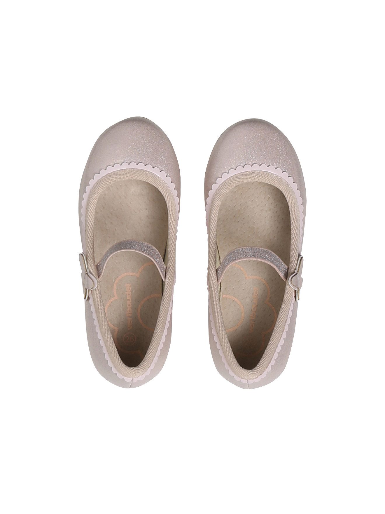 vertbaudet Mädchen Glitzer-Ballerinas mit Anziehtrick Ballerina Anziehtrick