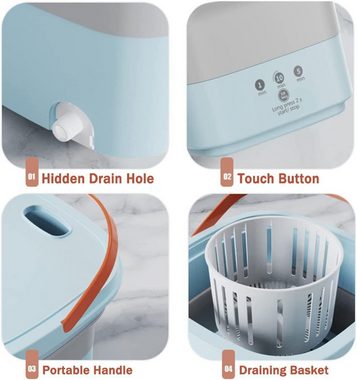 DTC GmbH Wäscheschleuder Wäscheschleuder Mini Waschmaschine,faltbare Turbinenwaschmaschine, 2400 U/min, für Babykleidung, Unterwäsche, BH, perfekt für Camping