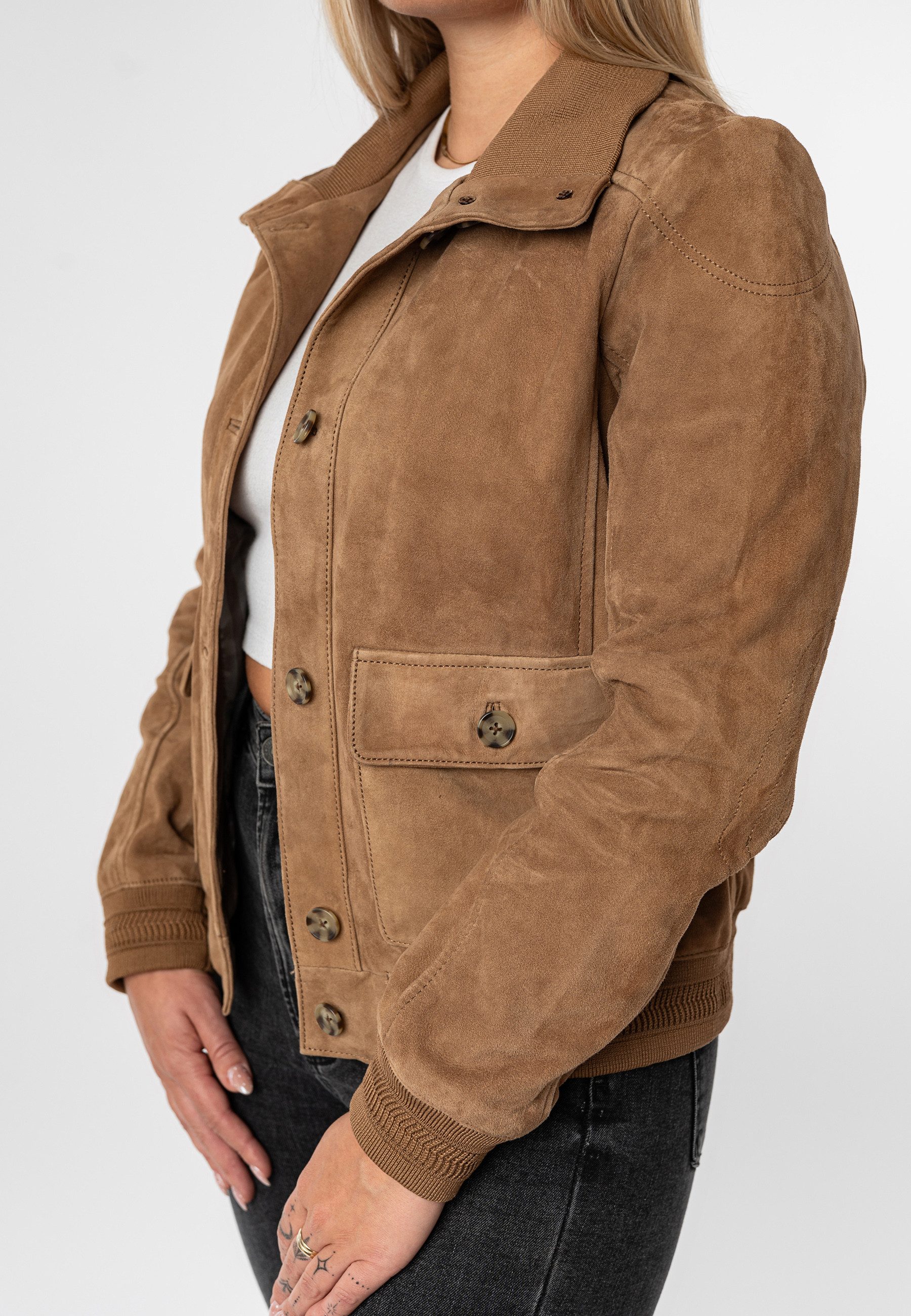Mauritius Lederjacke MWDajana Blouson aus Veloursleder