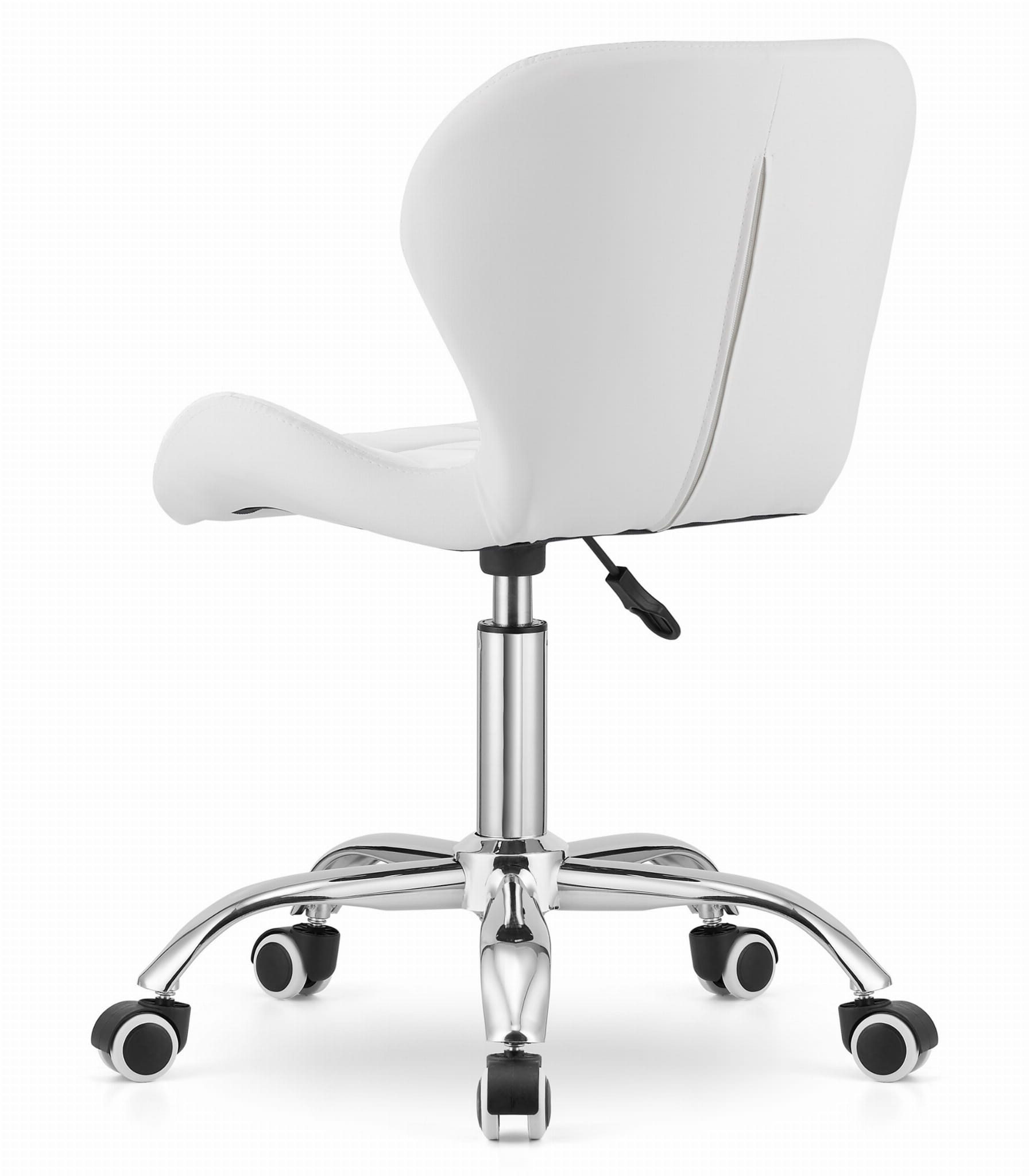 Home Collective Drehstuhl Schreibtischstuhl mit pneumatischer Verstellung (Perfekt für Kinderzimmer, Home Office und Studio), Samt mit Chromfuß und Gummirädern  – Bild 5 von 5