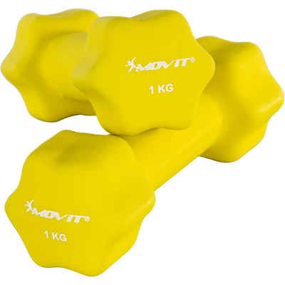 MOVIT Hantel-Set 2er Set Neopren Hanteln, Kurzhanteln, (Set, 2er-Set), Hantel in 8 Gewichts- und Farbvarianten 2x 0,5kg bis 2x 5kg