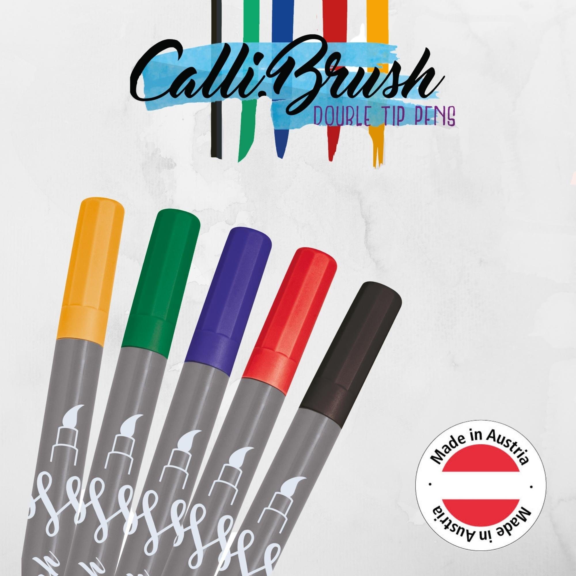 Online Pen verschiedene Set, Classic Pens, bunte Calli.Brush, Spitzen Brush Handlettering Stifte Fineliner 5x