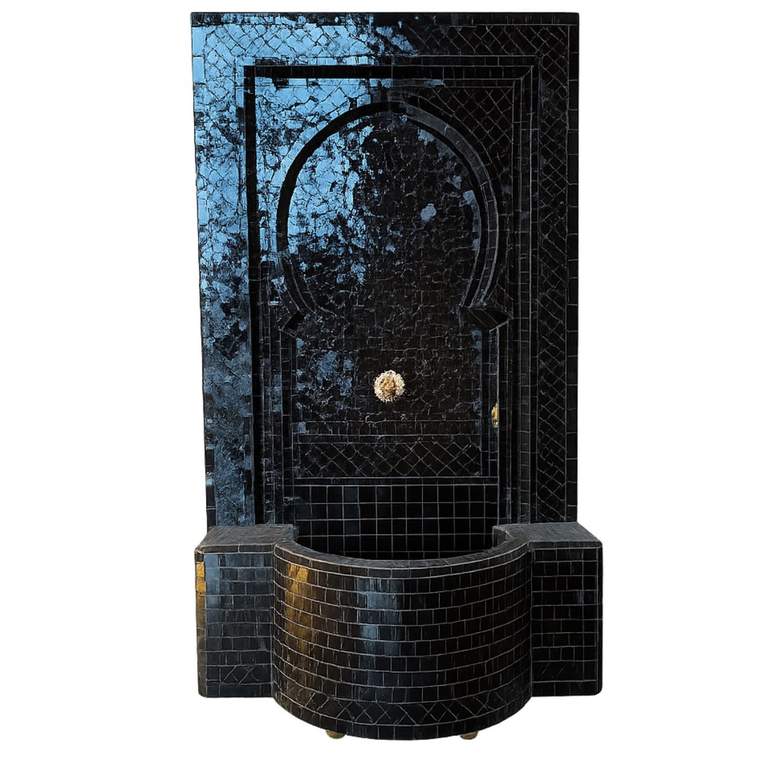 Marrakesch Orient & Mediterran Interior Zimmerbrunnen Marokkanischer Mosaik Gartenbrunnen 130cm, Boho Zimmerbrunnen 03-021, 77 cm Breite, (0 tlg), Handarbeit