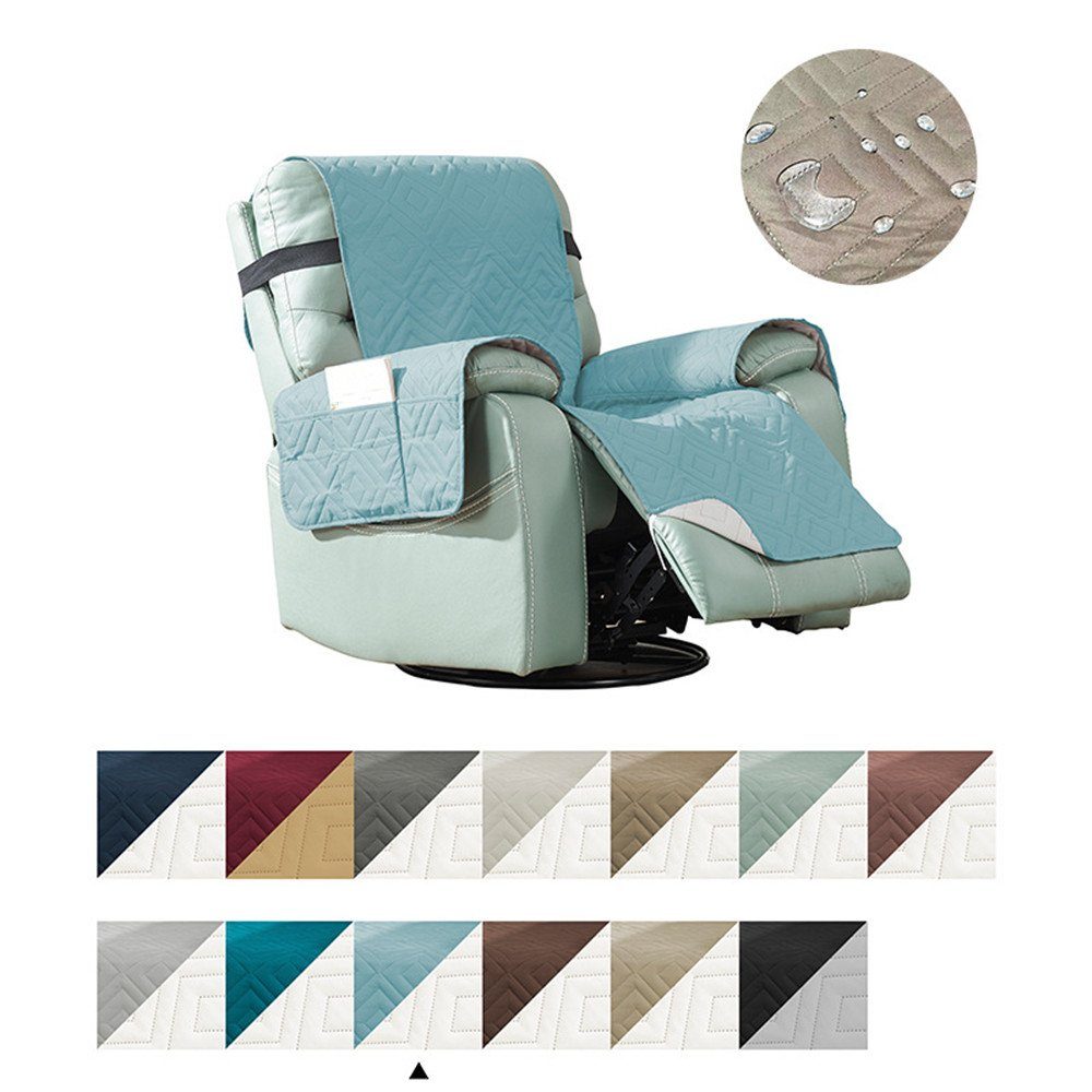 für Husse Komplett Sofaschoner Sessel-Überwürfe Sesselauflage Sesselbezug Sitzer Sesselschoner Schutzbezug Relaxsessel Antirutsch blue Relaxsessel Relax,1 XDeer,