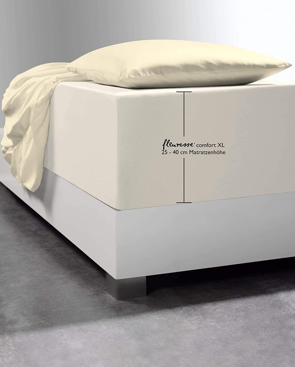 fleuresse Spannbettlaken Comfort XL-Jerseyspannlaken, 96% Baumwolle, günstig online kaufen