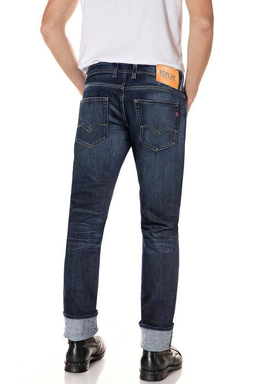 Replay Straight-Jeans GROVER in vielen Stretch verschiedenen dk mit blue Waschungen