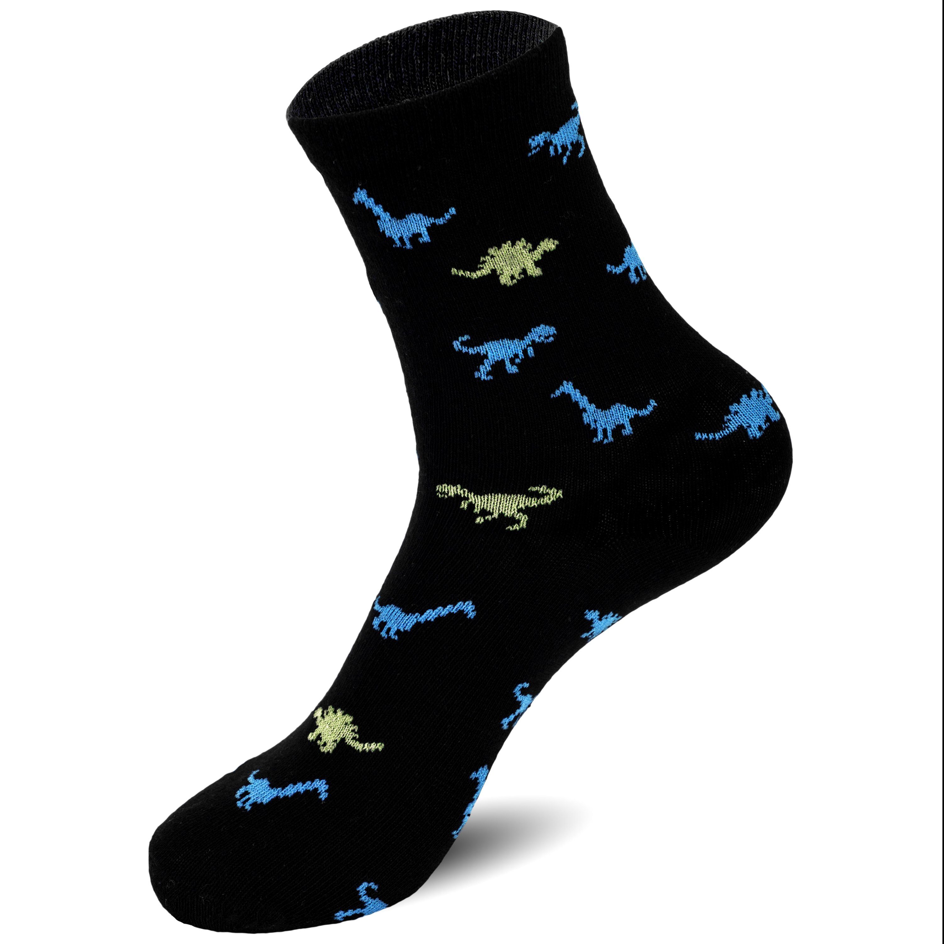 TEXEMP Socken 10 Paar Kinder Socken Mädchen & Jungen Baumwolle Kindersocken Strümpfe (Packung, 10-Paar) Langlebig & Robust