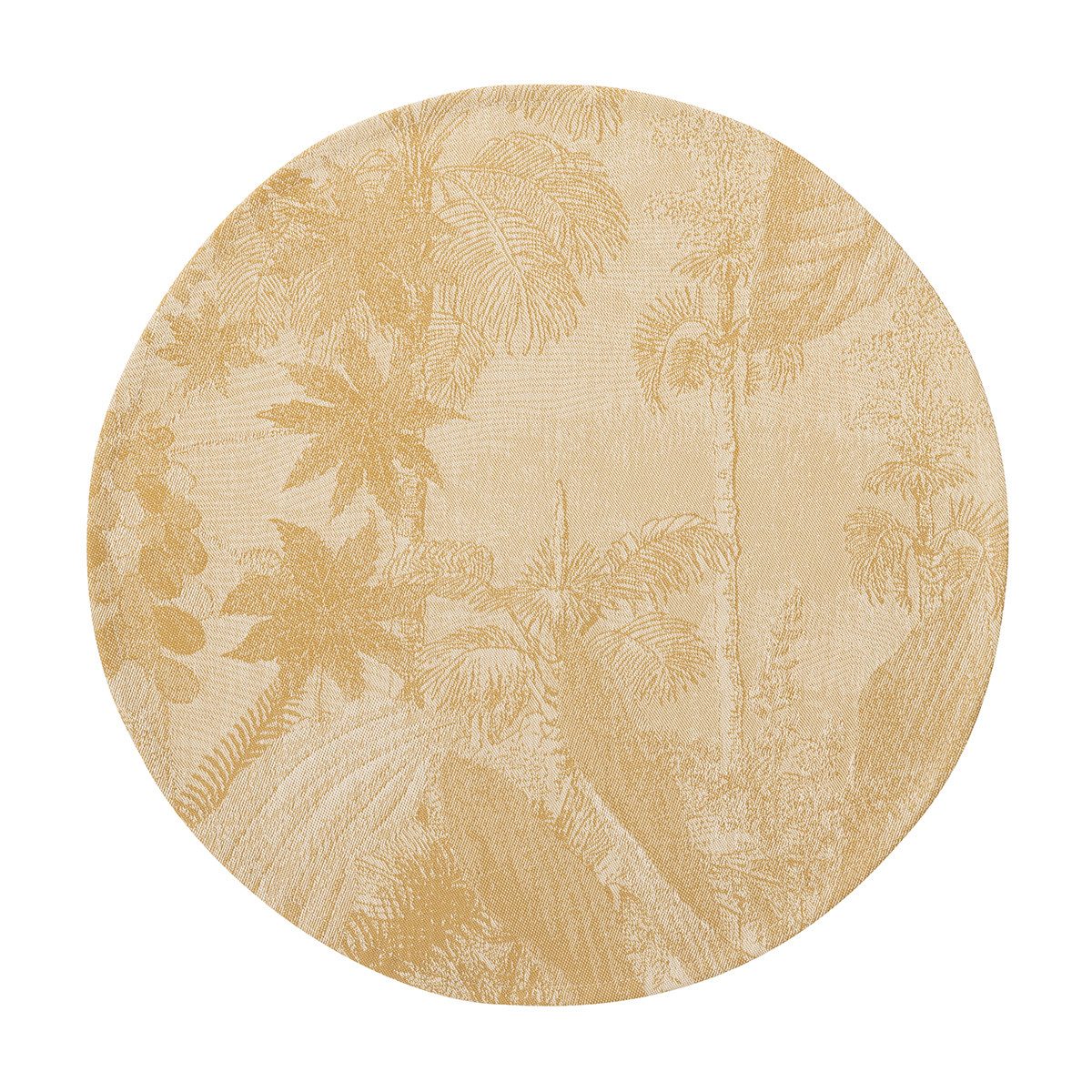 Le Jacquard Francais Platzset Beschichtete Tischsets (2x Set) Sinharâja Fauve Ø 38 cm, (Set, 2-St), beschichtet