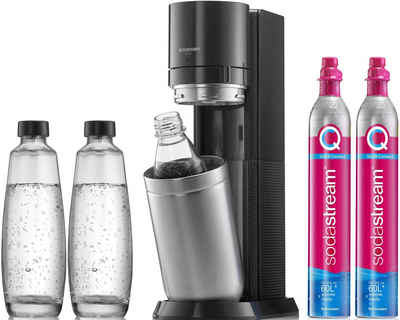 SodaStream Wassersprudler DUO« Vorteilspack, (Set, 6-tlg), SodaStreamSprudler DUO,CO2Zylinder,1L Glasflasche+1L Kunststoffflasche