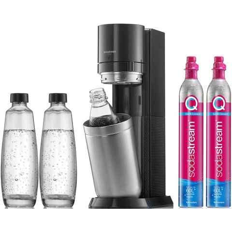 SodaStream Wassersprudler DUO« Vorteilspack, (Set, 6-tlg), SodaStreamSprudler DUO,CO2Zylinder,1L Glasflasche+1L Kunststoffflasche