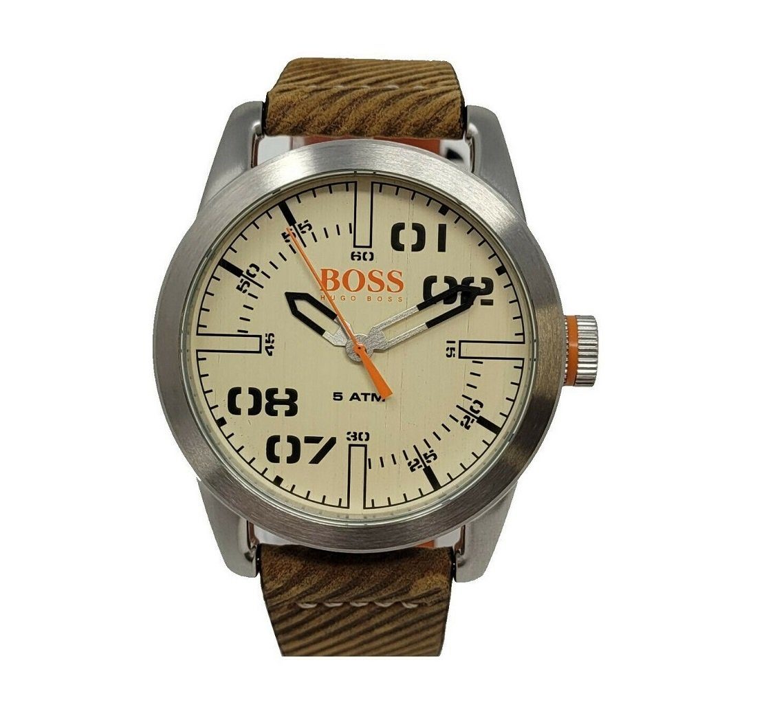 Quarzuhr Hugo Boss 1513418 lederband Herren Armband Uhr