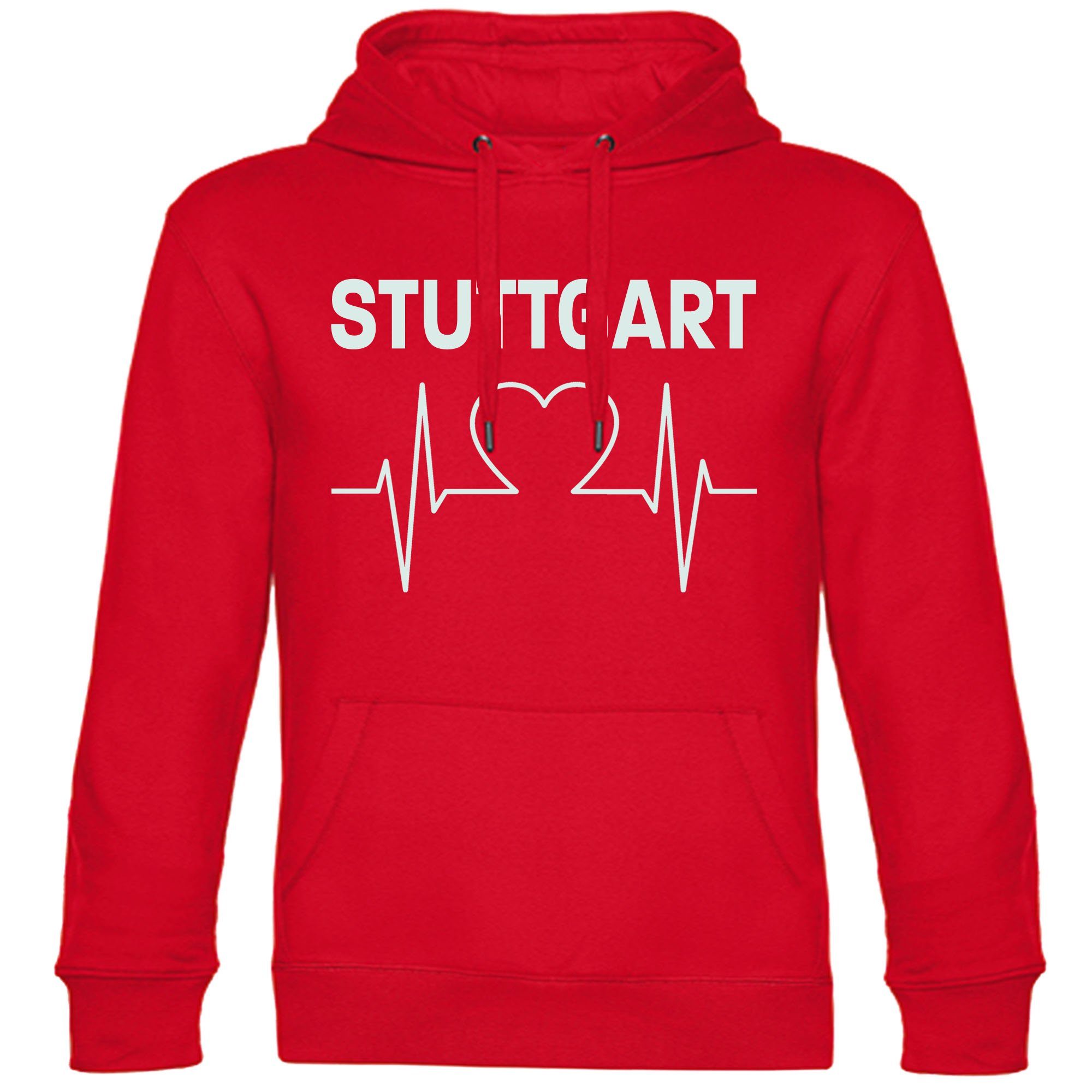 multifanshop Kapuzensweatshirt Stuttgart - Herzschlag - Pullover