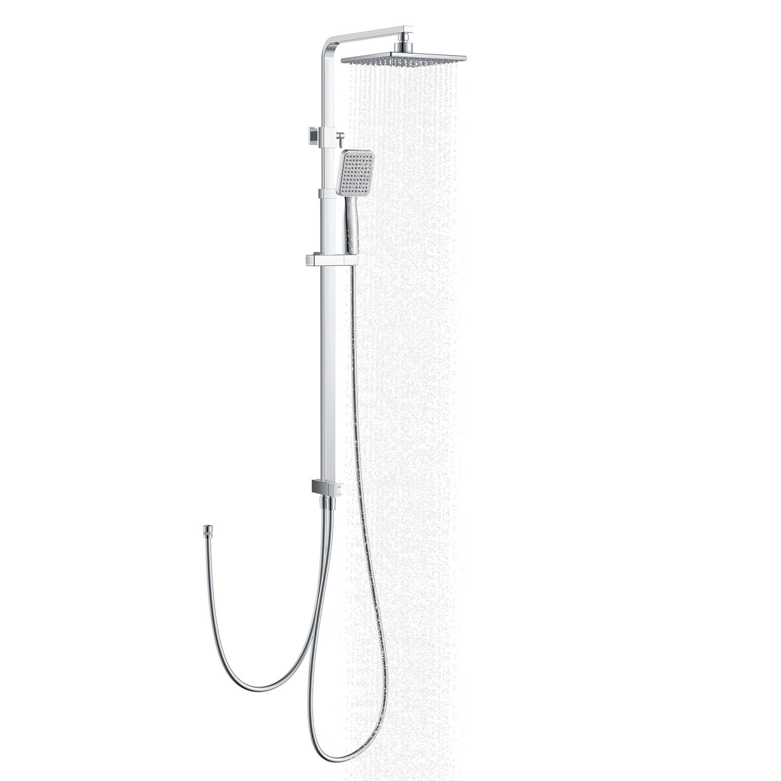 HOMELODY Duschsystem Regendusche Duschset ohne Armatur Ohne zusätzliches Bohren, 2 Strahlart(en), Regendusche Duschset mit Überkopfbrause Handbrause,Messing