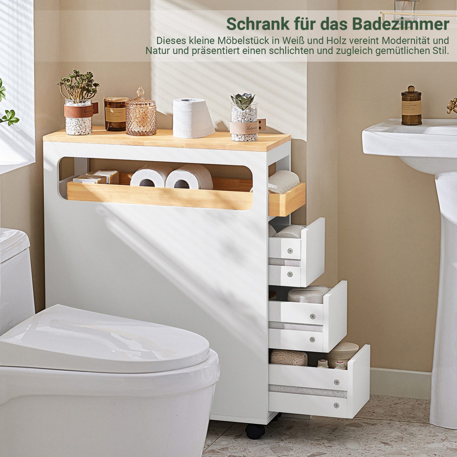 SoBuy Beistellwagen BZR54, Küchenwagen schmal Nischenwagen günstig online kaufen