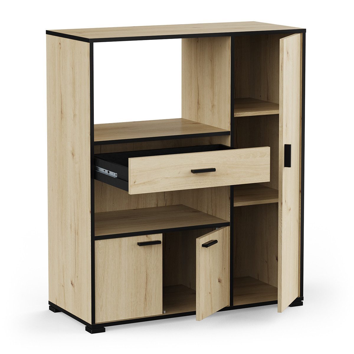 habeig Küchenbuffet Küchenschrank Schrank Küchenregal Küchenmöbel Singleküche Küche