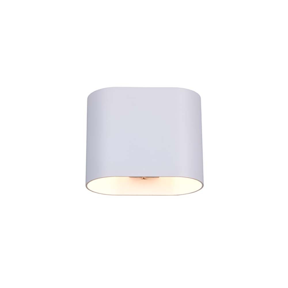 TRIO Leuchten Außen-Wandleuchte, Leuchtmittel nicht inklusive, Wandleuchte Wandlampe Flurleuchte Metall weiß G9 up and down L 8 cm