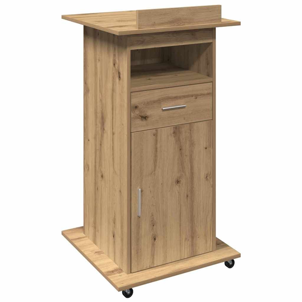 vidaXL Schreibtisch Podium Artisan-Eiche Holzwerkstoff 55 x 55 x 107 cm (1-St)
