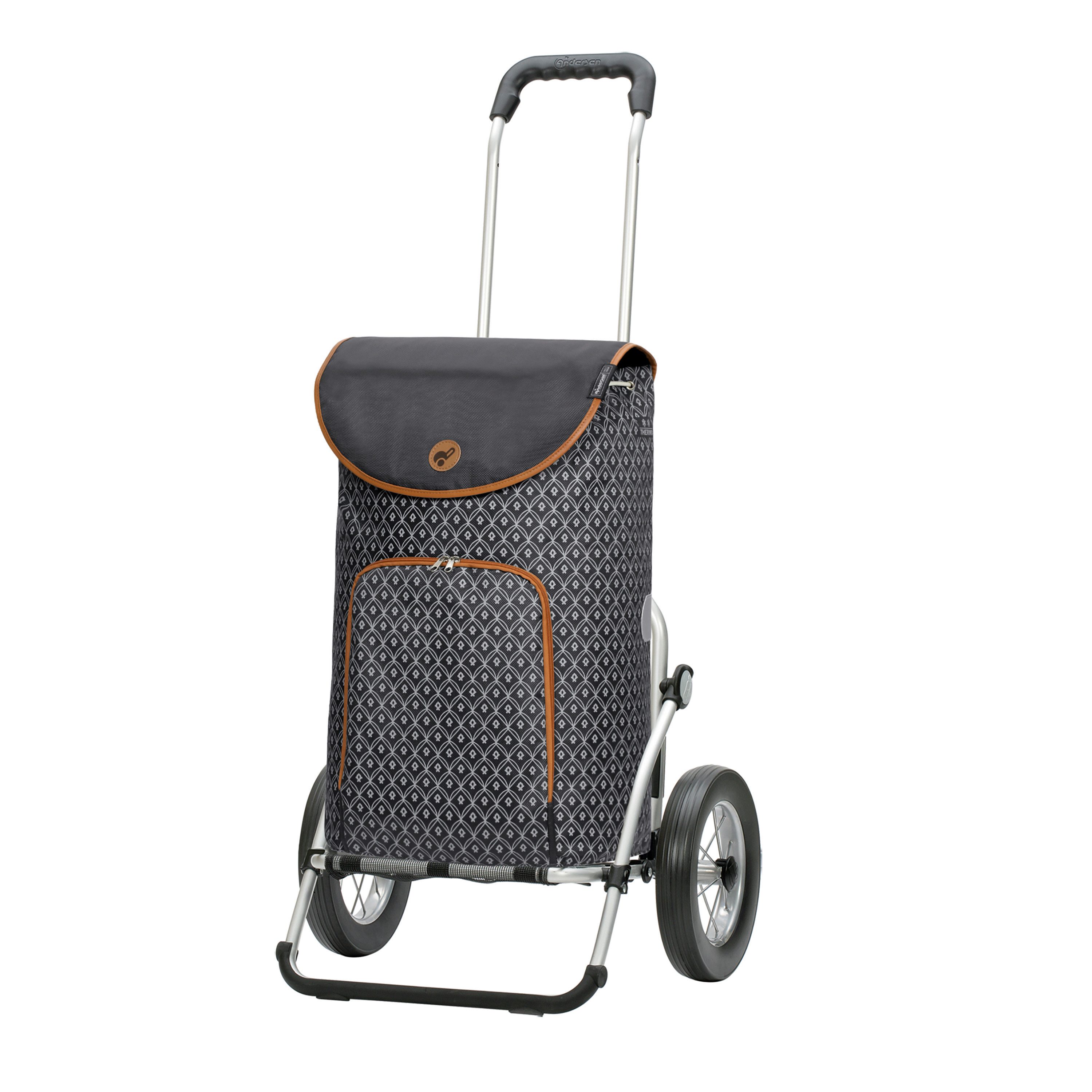 Andersen Einkaufstrolley Royal Shopper Famke anthrazit, Thermofach 16 Liter, klappbar, belastbar bis 50kg, wasserabweisend