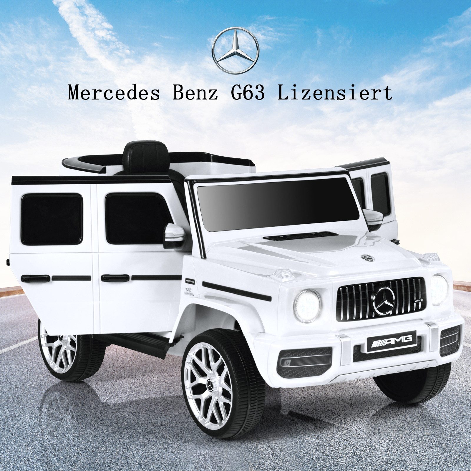 COSTWAY Elektro-Kinderauto Mercedes Benz, 3-5km/h, mit Musik