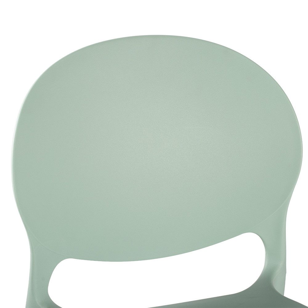Lüllmann Besucherstuhl Designstuhl aus Polypropylen, Farbe salbei (1, 1 St), Designerstuhl aus Kunststoff, robust, pflegeleicht – Bild 5 von 5