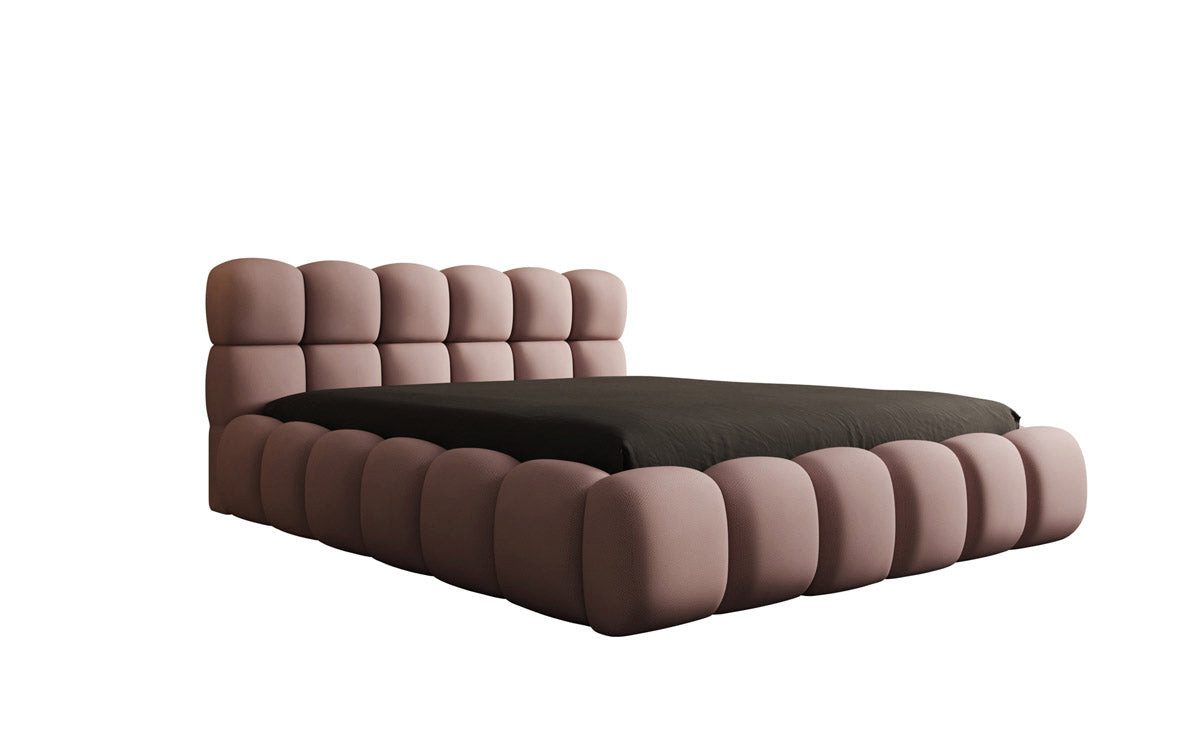 Luxusbetten24 Polsterbett Designer Polsterbett Boston Stoff, mit Stauraum
