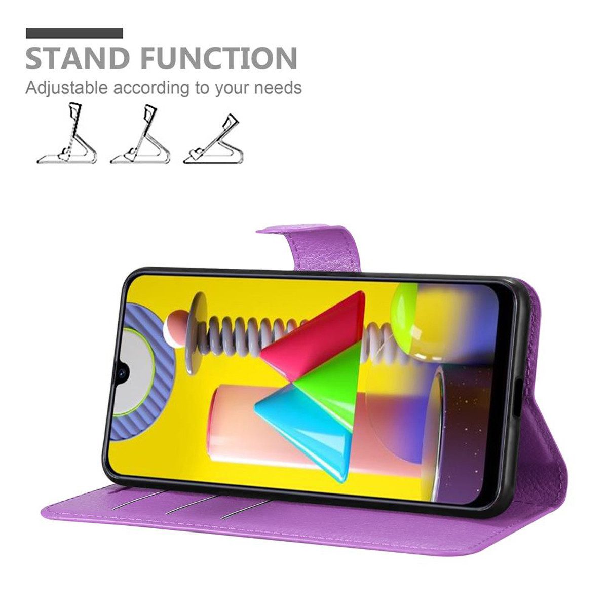 Cadorabo Handyhülle für Samsung Galaxy M31 Hülle Samsung Galaxy M31, Hülle Schutzhülle mit Standfunktion, Kartenfach und Magnetverschluss