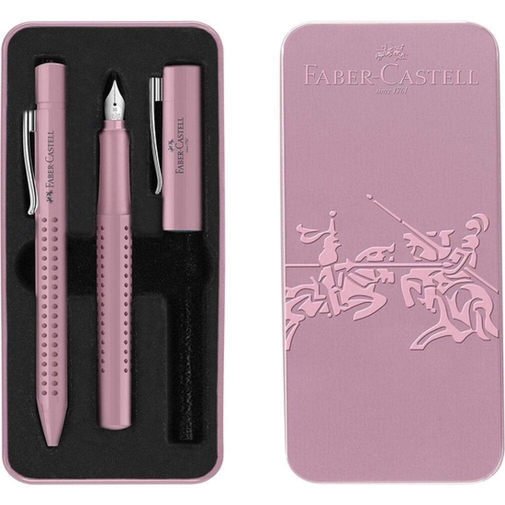 Faber-Castell Фонтани Geschenkset Grip Harmony Füller M und Kuli rose shadows im Metalletui