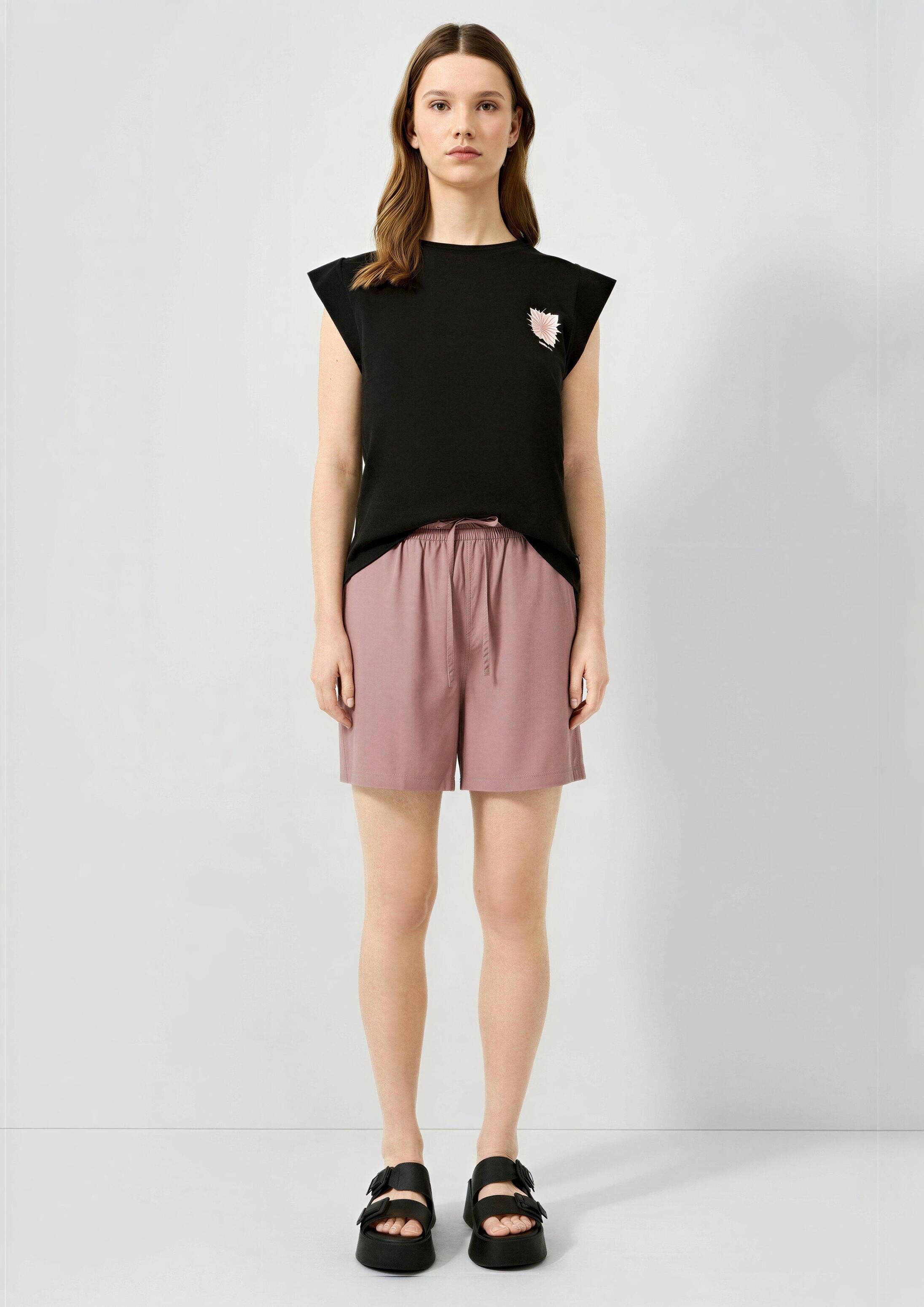 QS Shorts Hose Shorts aus Viskosemix mit Elastikbund