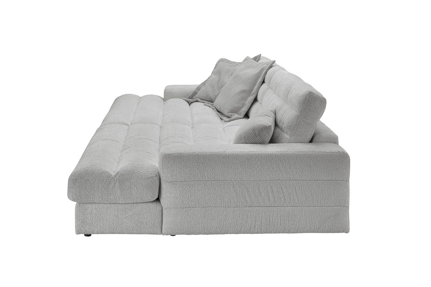 Big-Sofa grau Stoff verschiedene KAWOLA Farben LANA,