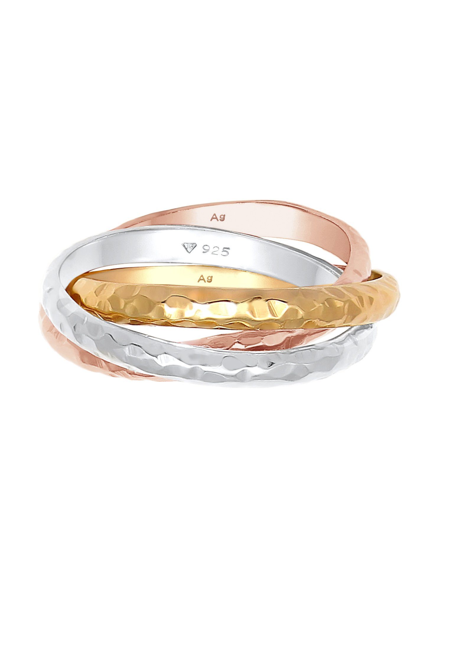 Elli Fingerring Wickelring Trini Klassik Gehämmert 925 Silber günstig online kaufen