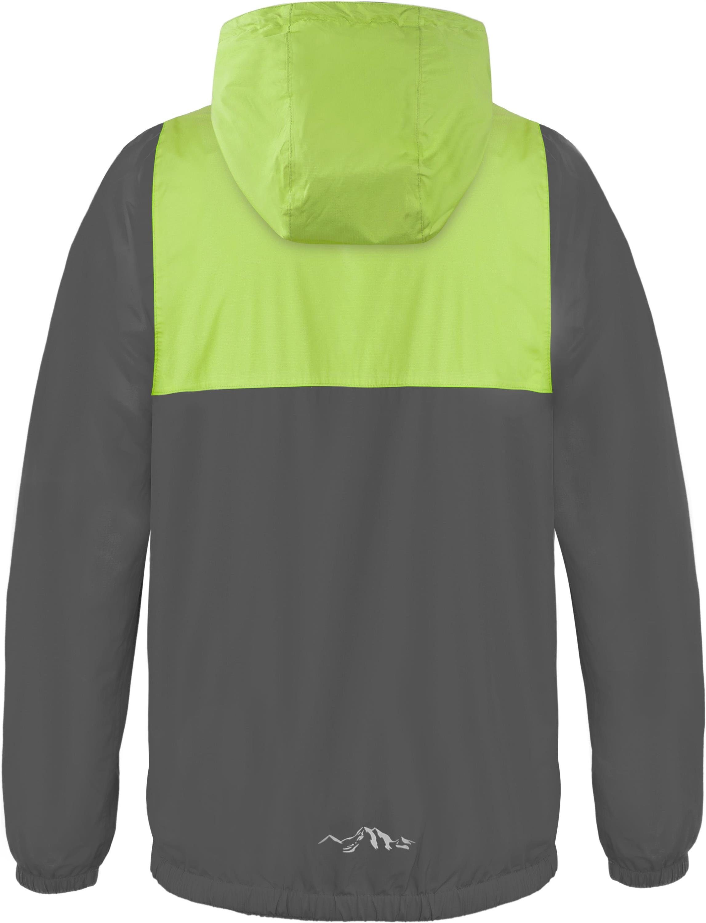 normani Windbreaker Kinder Windbreaker Nenana Unisex Sommerjacke Regenjacke mit Kapuze - wasserdichter Anorak