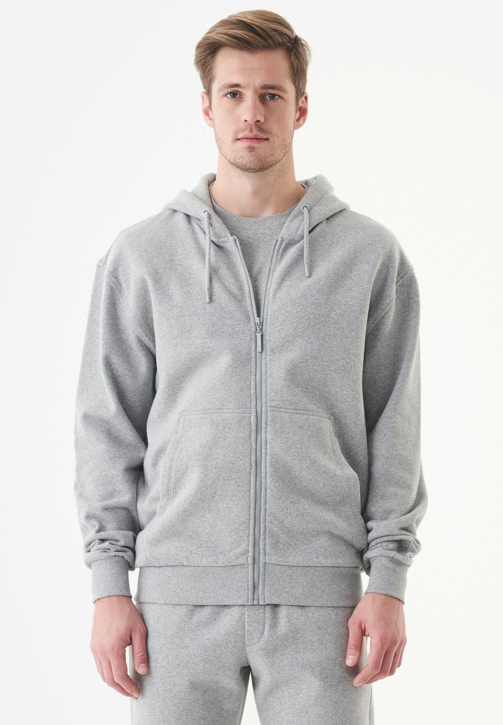 ORGANICATION Sweatjacke Junda-Unisex Full Zip Hoodie in Grey Melange