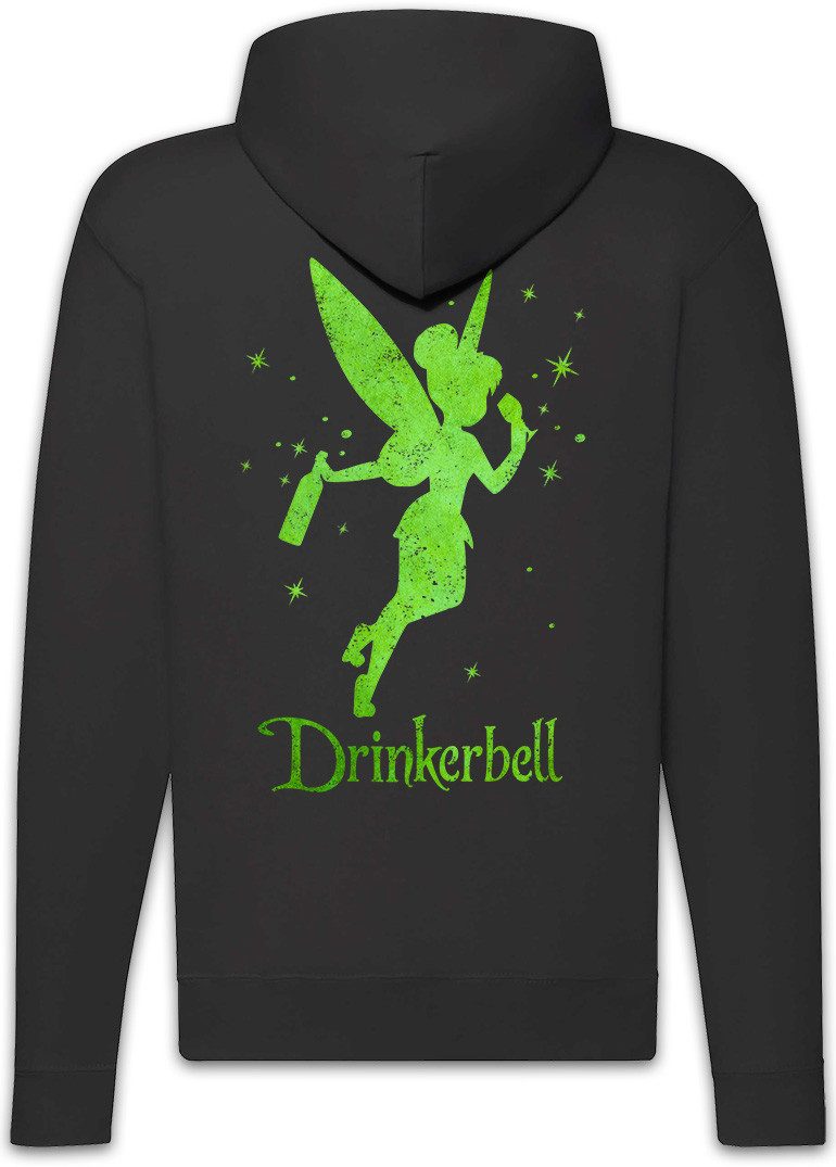 Urban Backwoods Sweatjacke Drinkerbell Zipper Hoodie Karneval Alkohol Kostüm Hangover Drunk Beer (1-tlg) Fasching Fassenacht Costume Alcohol