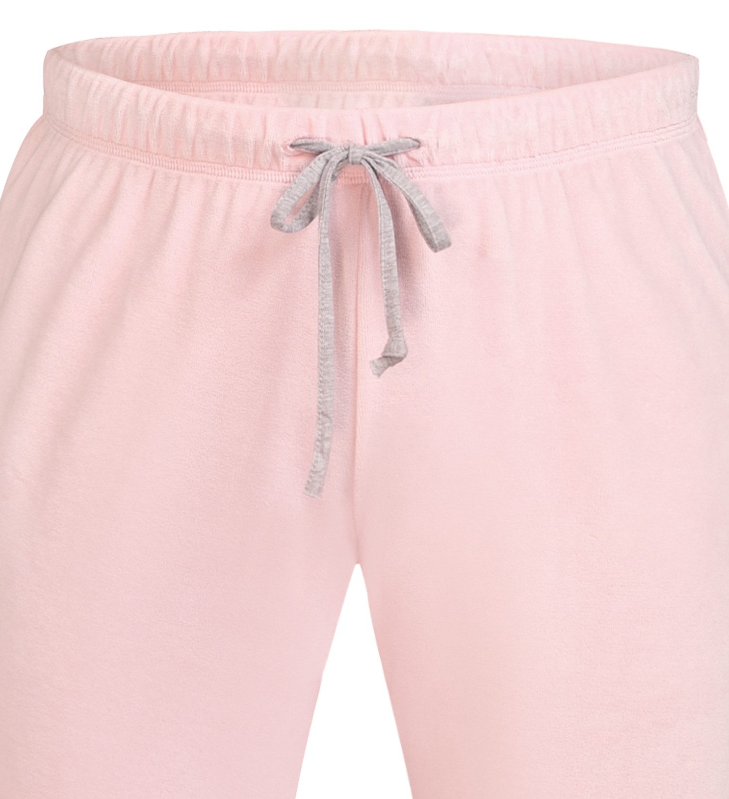 Schiesser Pyjamahose Uncover Damen Schlafanzughose Velours lang Loungehose