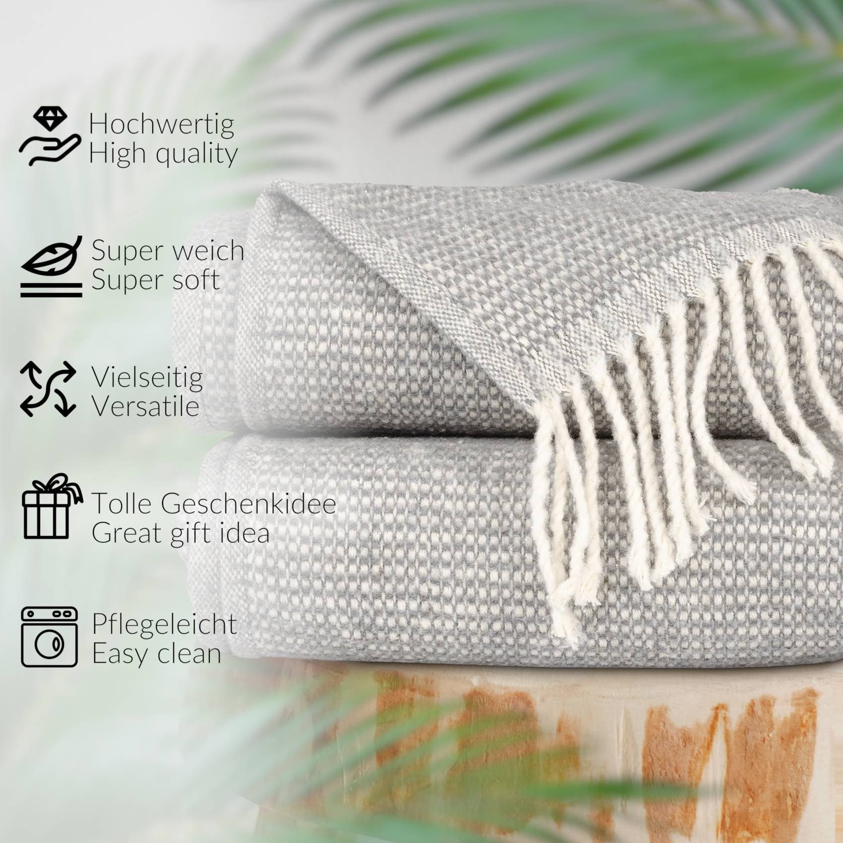 Plaid Emma Kuscheldecke Tagesdecke hochwertige Reisedecke günstig online kaufen