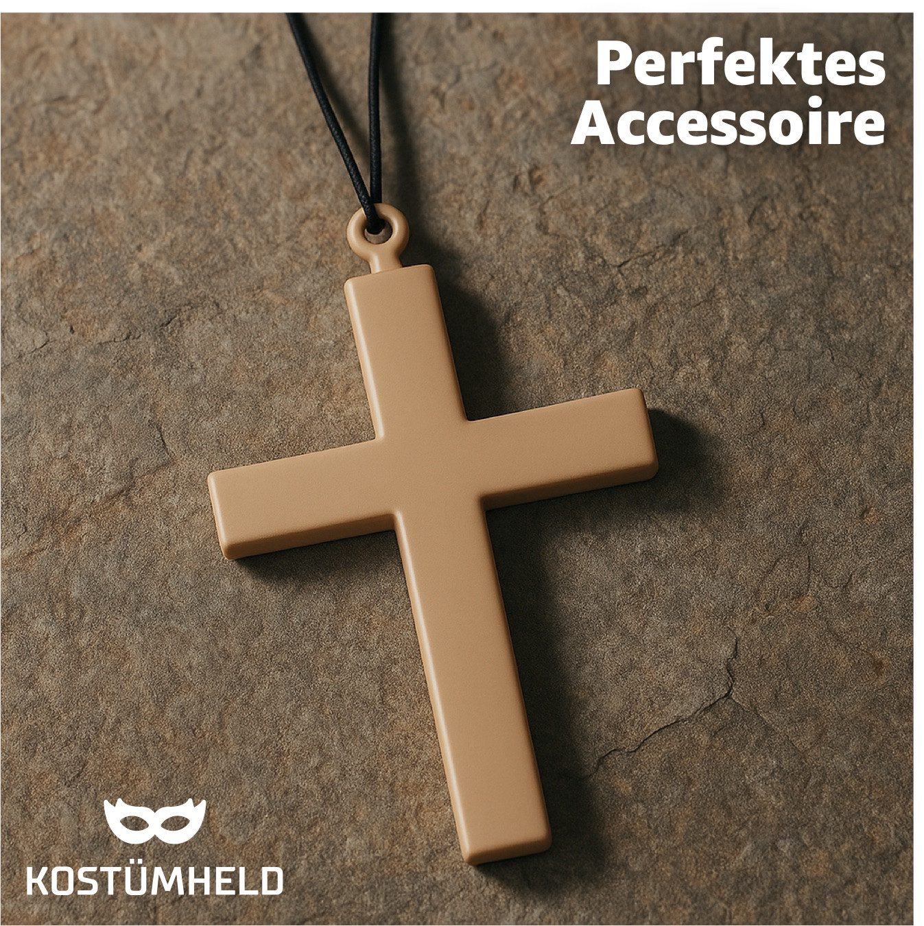 TK Gruppe Kostüm XXL Kreuz Kette Halskette – Accessoires für Fasching & Kar günstig online kaufen