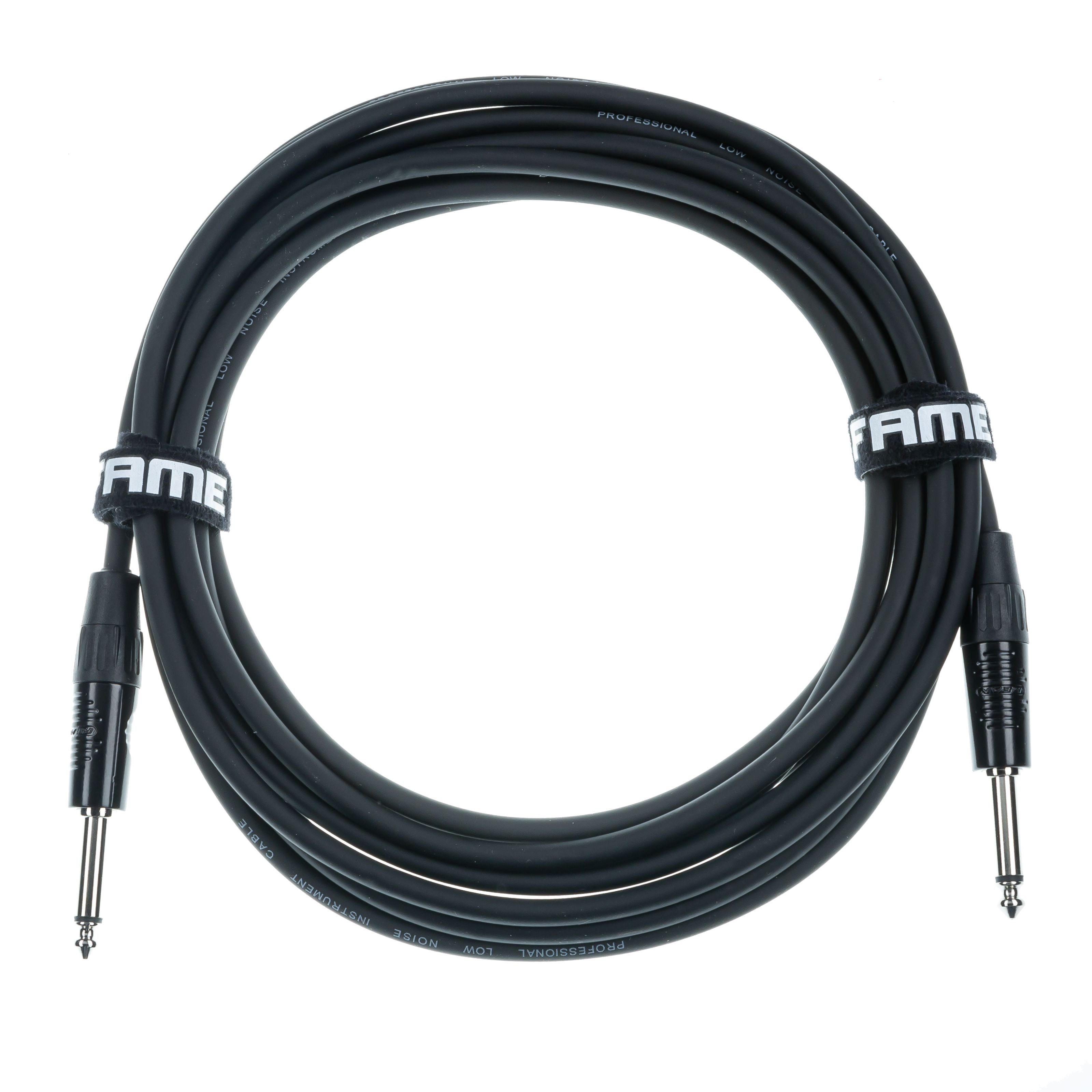 FAME Instrumentenkabel, Instrumentenkabel, 6,3mm Monoklinken, Wendelschirm