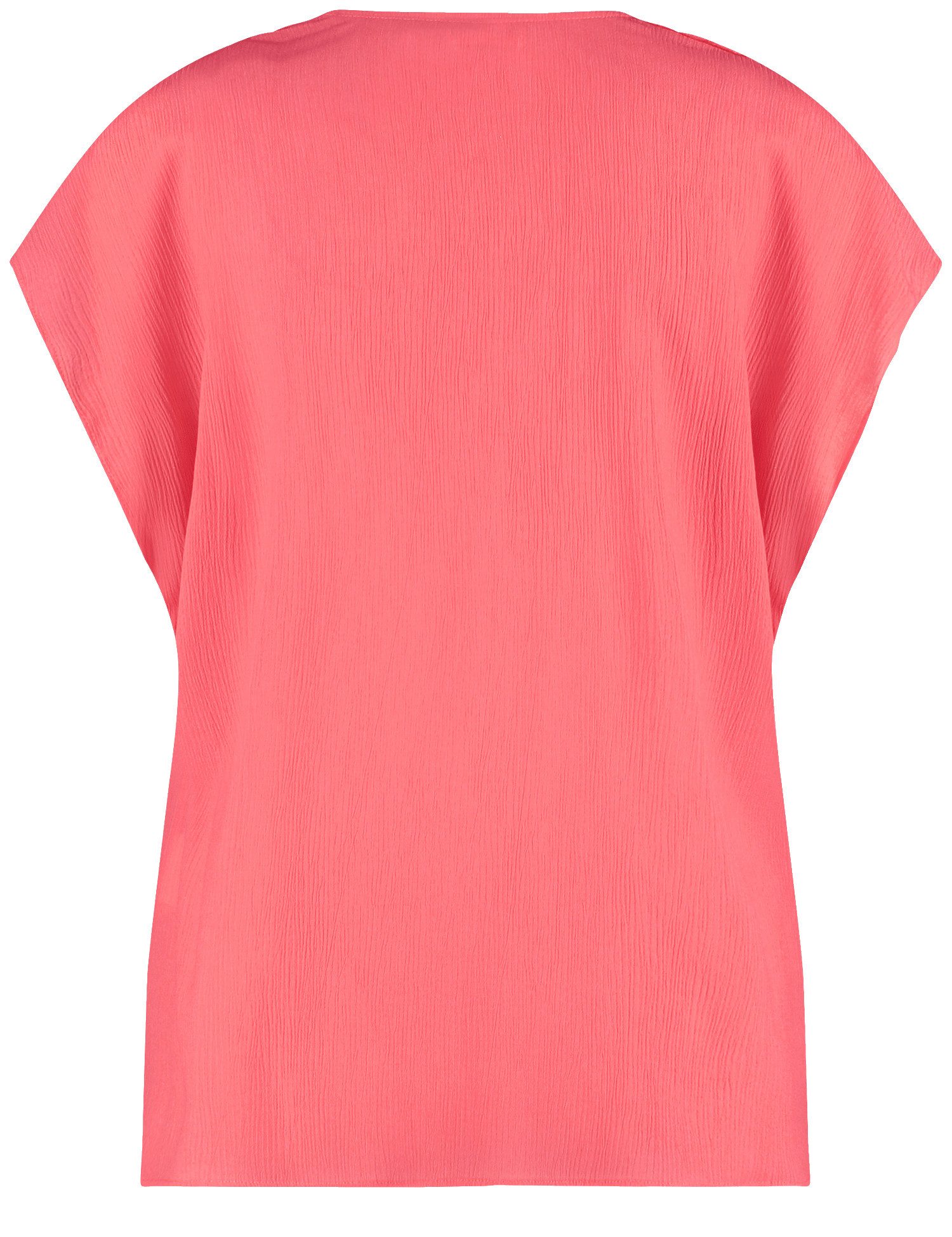 GERRY WEBER Klassische Bluse Fließendes Kurzarmshirt mit Crinkle-Effekt