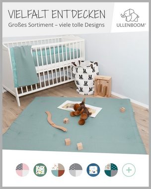 Babydecke Babydecke Salbeigrün 70x100 cm als Kinderwagendecke & Spieldecke (Made in EU), ULLENBOOM ®, Aus hochwertiger Baumwolle, Made in EU, Design: Uni