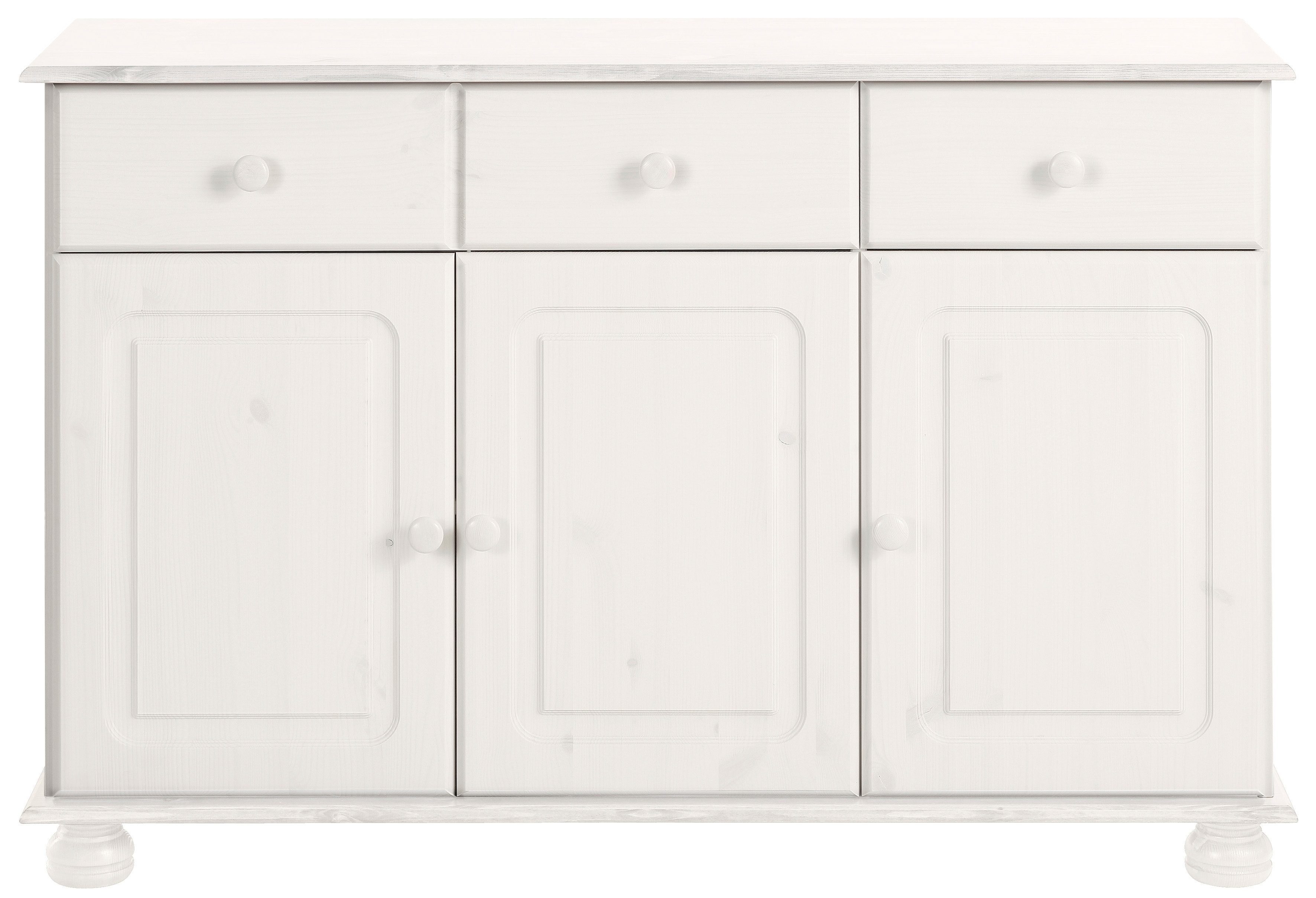 Home affaire Sideboard Mette, Kommode mit gefrästen, kugelförmigen Füßen, Breite 120 cm
