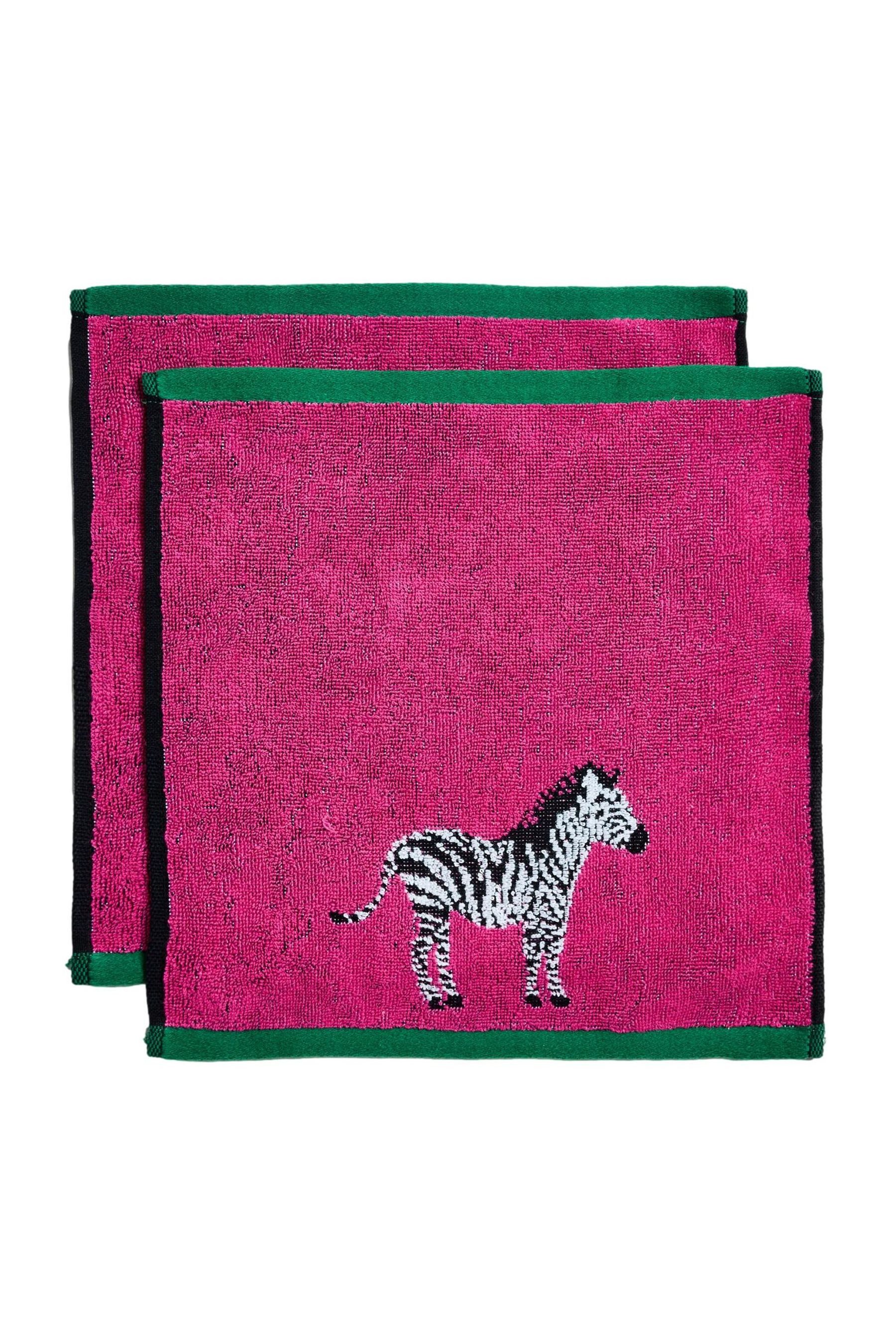 Next Handtuch Zebra-Gesichtswaschlappen aus Baumwolle, 2er-Pack, (2-St)