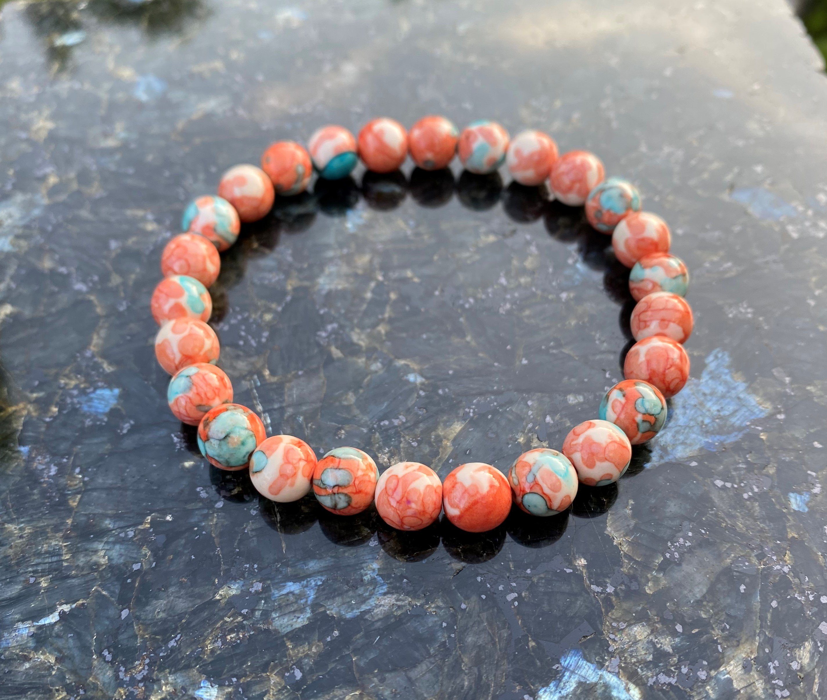 NAHLE Perlenarmband Armband Jaspis Naturstein Armband (inkl. Schmuckbox), e günstig online kaufen