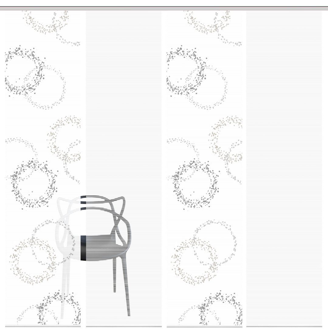 HOME WOHNIDEEN Schiebegardine 80706 AINUR Schiebegardine, halbtransparent, Bambusoptik, 260x60 cm (4 St), Paneelwagen, halbtransparent, 100% Polyester