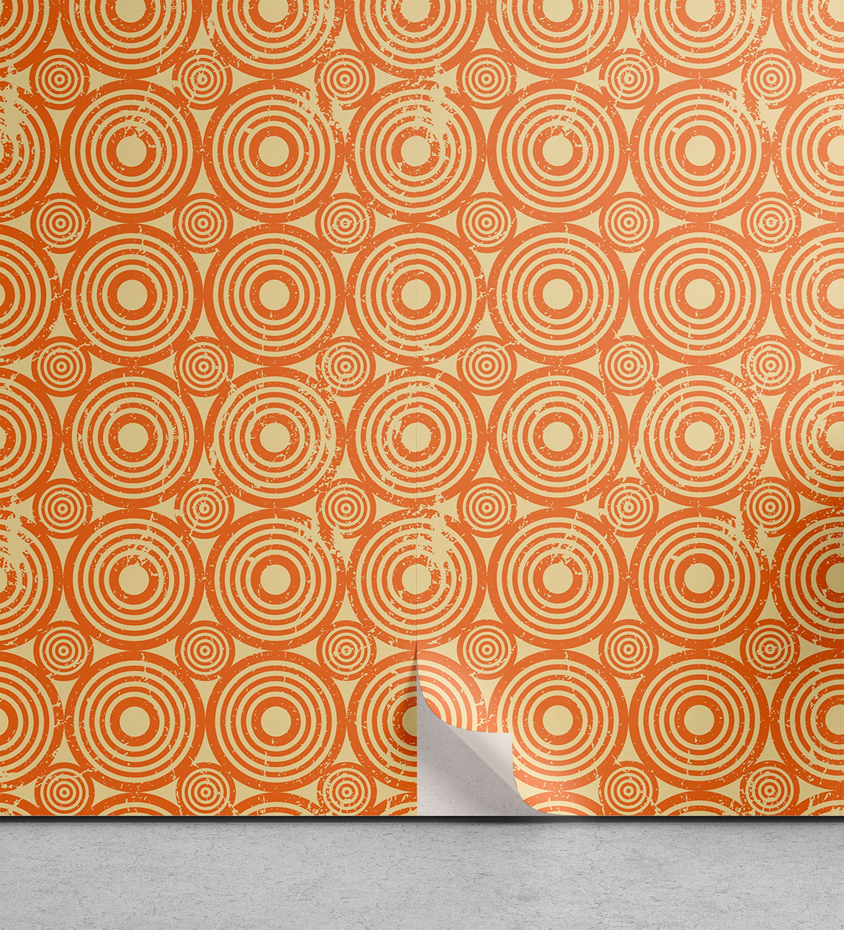 Abakuhaus Vinyltapete selbstklebendes Wohnzimmer Küchenakzent, Jugendstil Pastell Geometrische Grunge