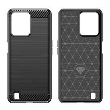 cofi1453 Handyhülle Silikon Hülle für Realme C31 Schwarz 6,5 Zoll, Case Cover Schutzhülle Bumper